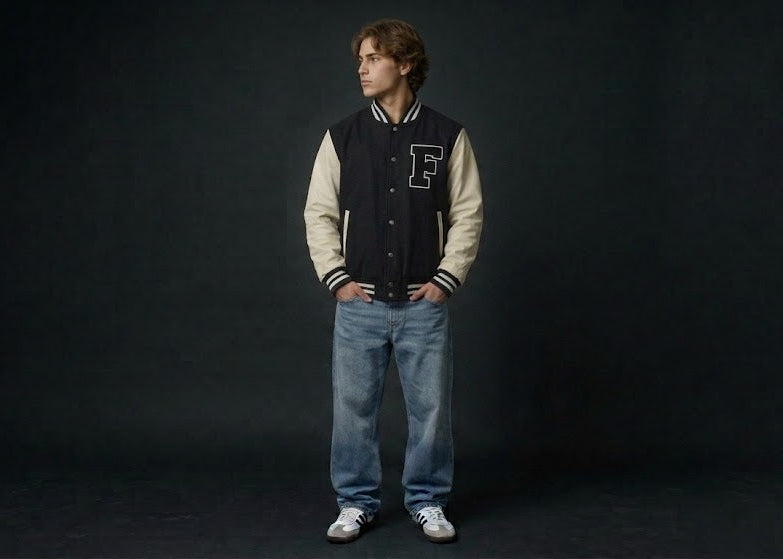 "CREATIVA" Heavyweight Graphic Varsity Jacket