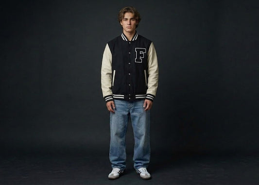"CREATIVA" Heavyweight Graphic Varsity Jacket