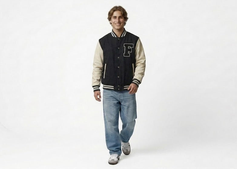 "CREATIVA" Heavyweight Graphic Varsity Jacket