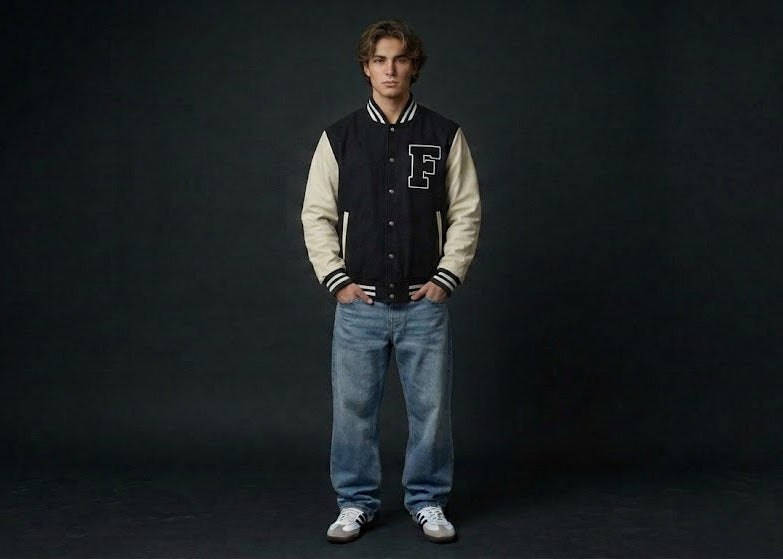 "CREATIVA" Heavyweight Graphic Varsity Jacket